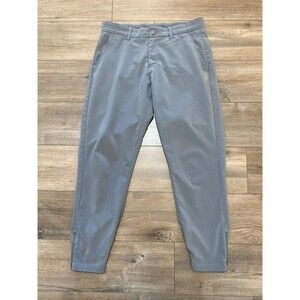 PRIMO Zip Ankle Jogger Chino Mens 30S 30X28 Gray Stretch Casual Golf Pants
